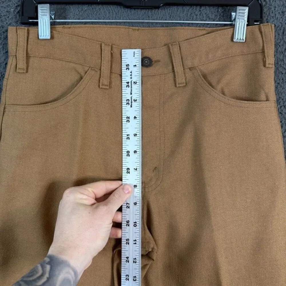 Vtg Levis Pants Mens 30x31 Brown Bootcut Big E Sta-Prest Made in USA 1970s